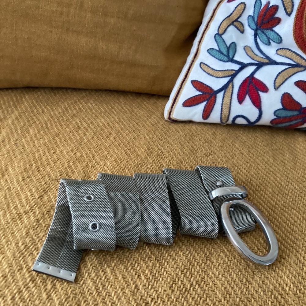 Vintage Silver Mesh Metal Chainmail Belt